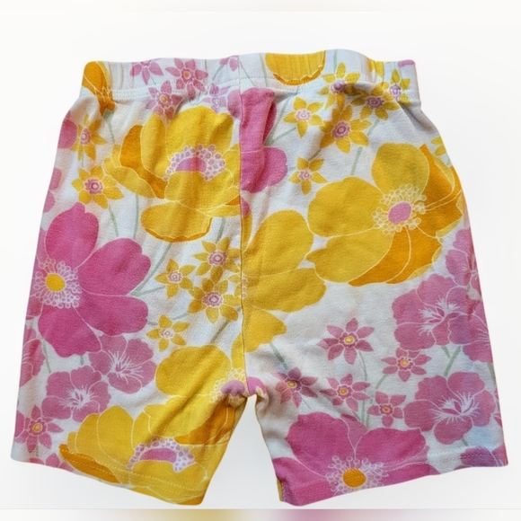 PJ Place By Children's Place Girls Floral Pajama Set Pink and Yellow Size 6-7 - Picture 3 of 7